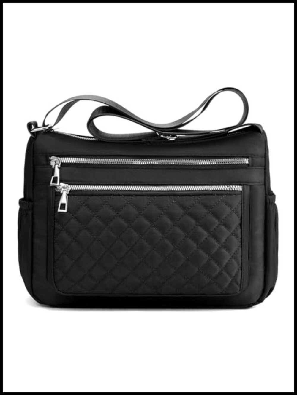 Nylon Crossbody Bag Multi Pocket Anti Theft Travel Purse Waterproof